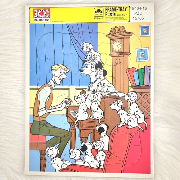 Vintage 80s Pair Of Disney Frame Tray Puzzles Dalmations Duck Tales - Picture 2 of 11